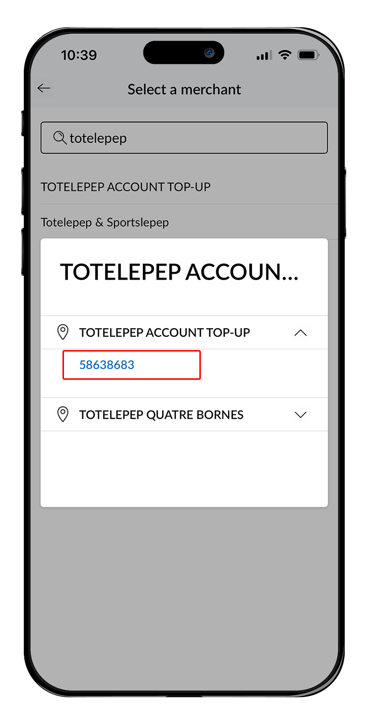 Totelepep Acount Deposit